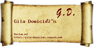 Gila Domicián névjegykártya